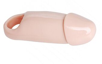 Una boquilla gruesa de tipo cerrado para aumentar el tamaño del órgano genital masculino.