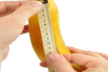 la medida del plátano simboliza la medida del pene